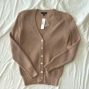 J. Crew Ribbed Metallic Cardigan Sweater NWT XS
